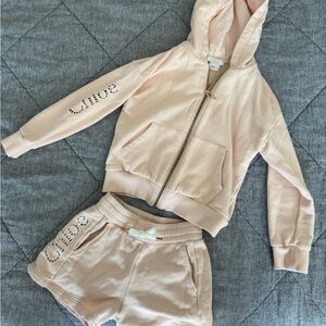 Chloe Little Girls Hoodie & Short Set